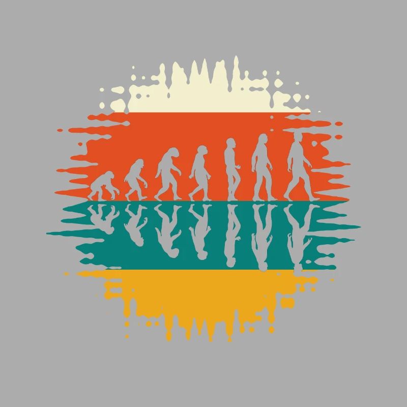 Evolution human history retro