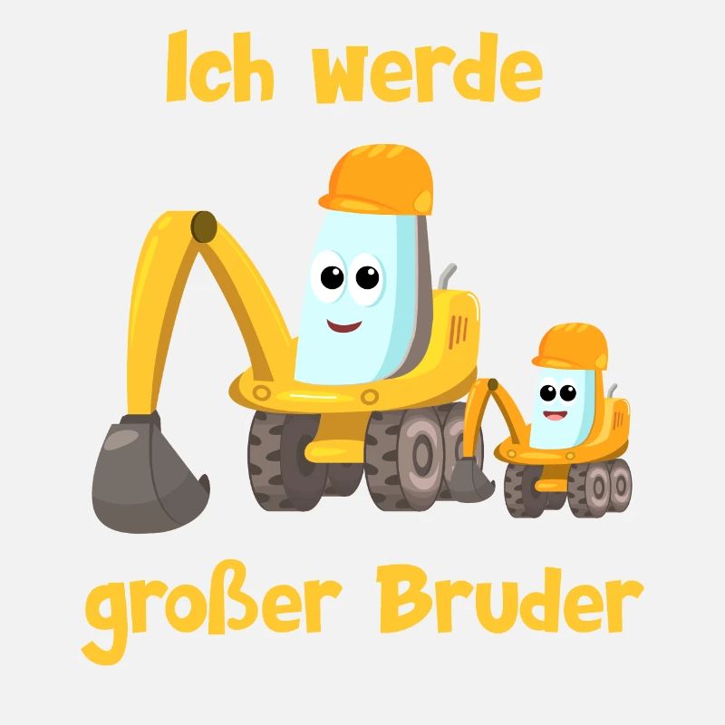 Ich werde großer Bruder Bagger Baustelle