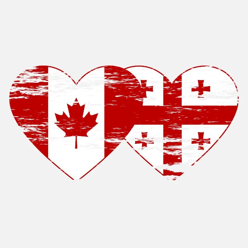 Coeur de drapeau du Canada Géorgie utilisé