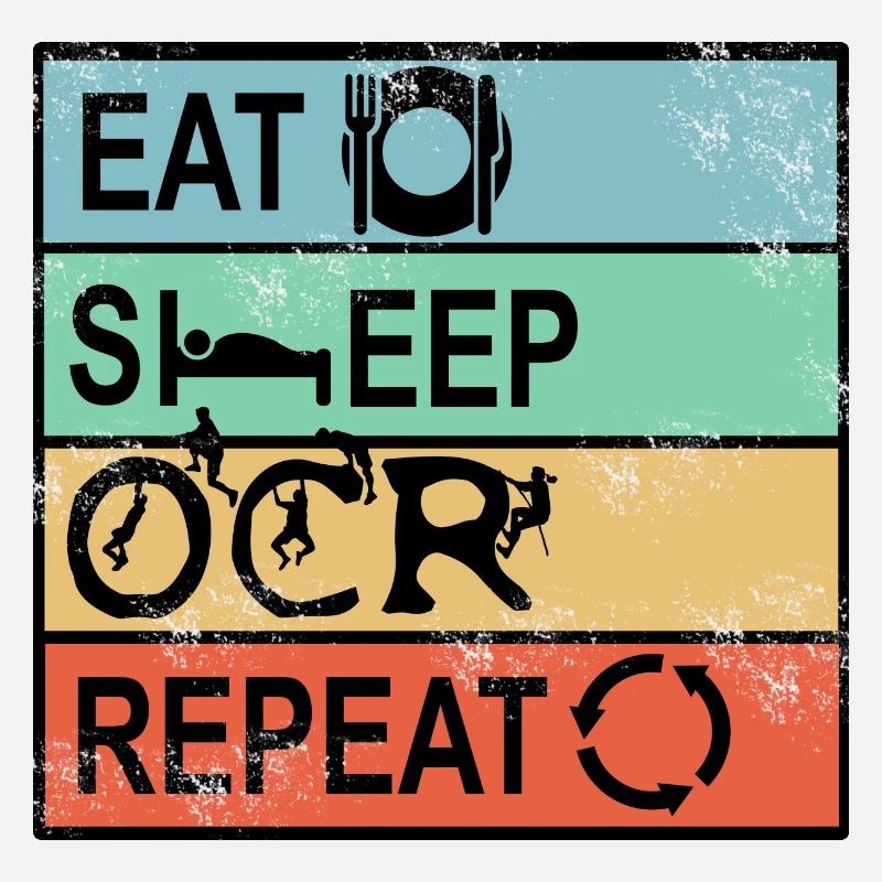Course d'obstacles Eat Sleep OCR Repeat Hommes Running