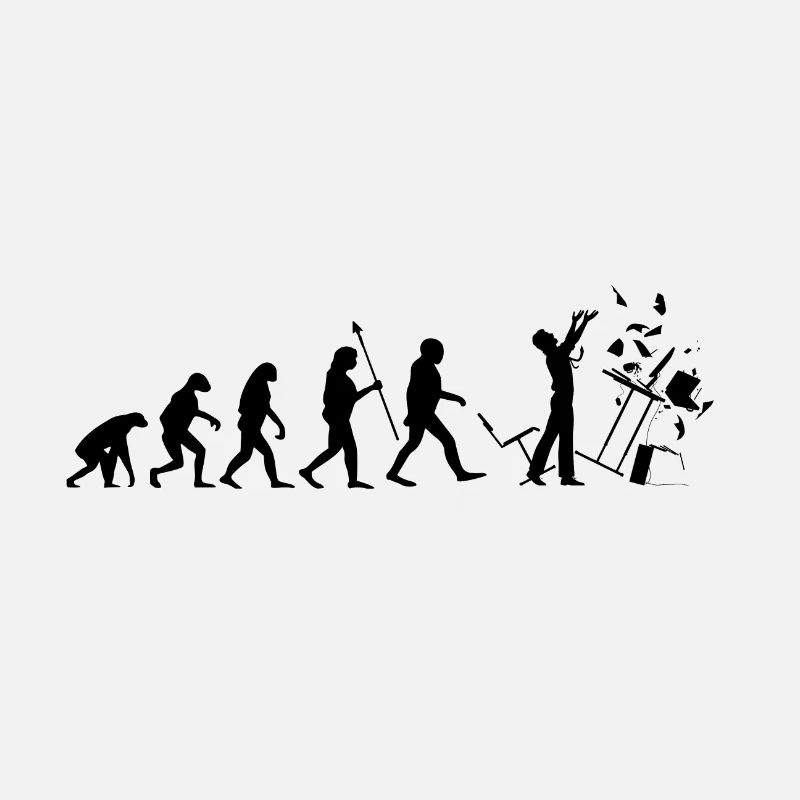 Evolution PC Rage Freak Out Anger Anger Computer Fun