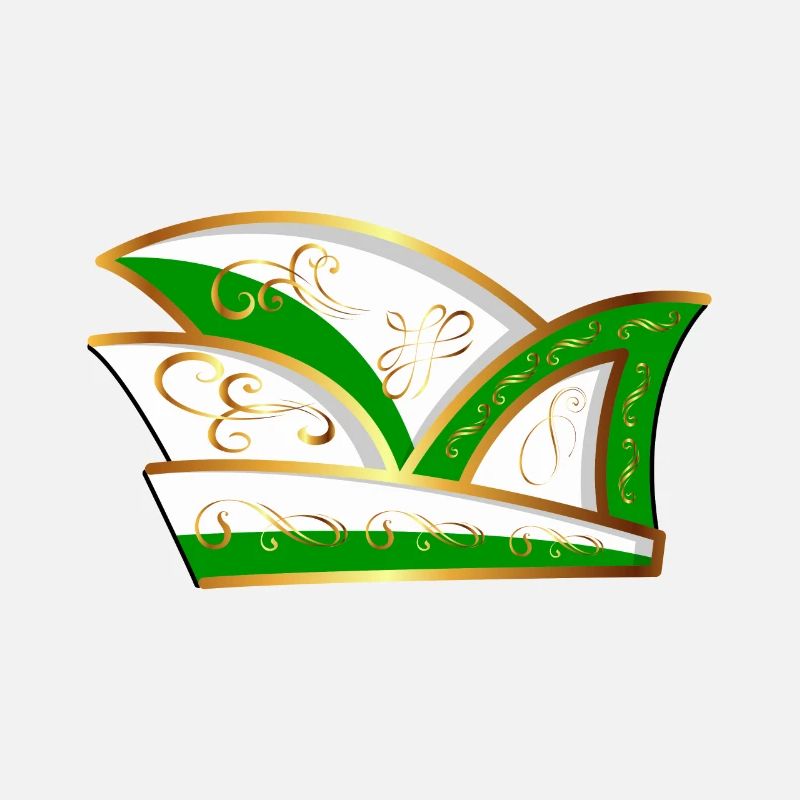 CASQUETTE DE COMITÉ CASQUETTE VERT BLANC CARNAVAL
