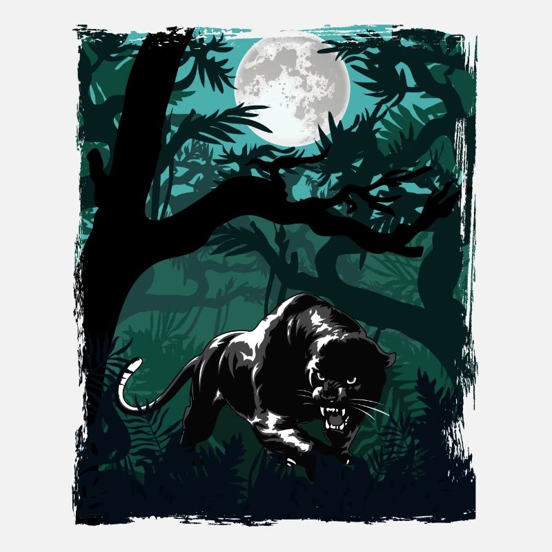 Panthère noire dans la jungle