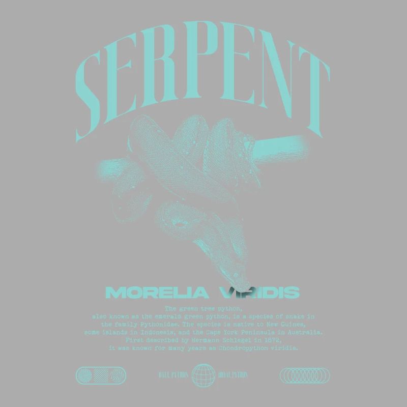 Green Tree Python Modern Reptile Keeper Streetwear