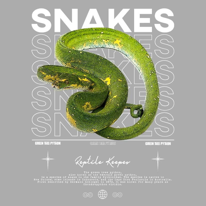 Green Tree Python Modern Streetwear Reptile Keeper