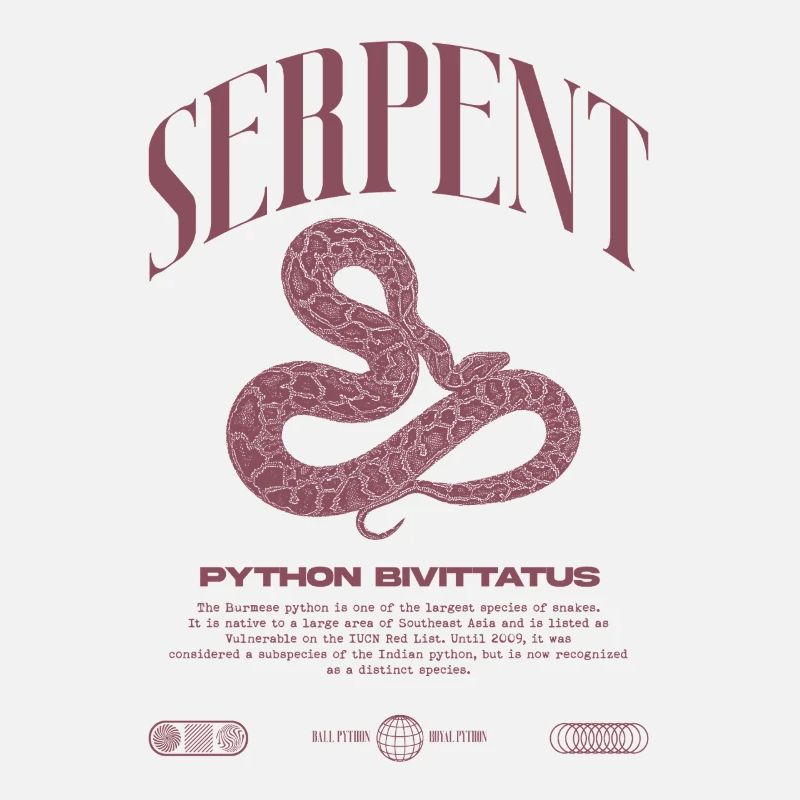 Burmese Python Modern Reptile Keeper Streetwear