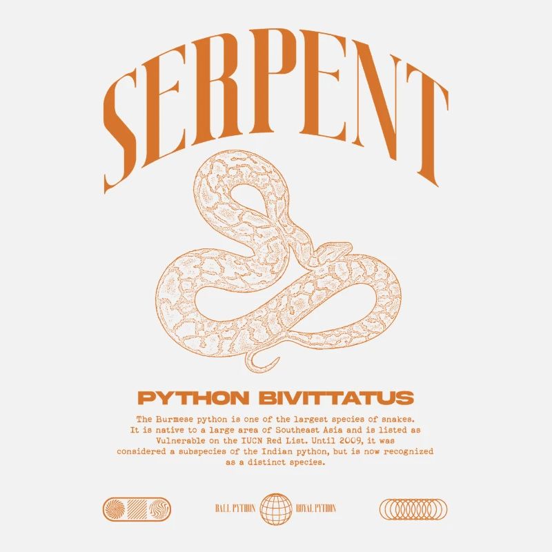 Burmese Python Modern Reptile Keeper Streetwear