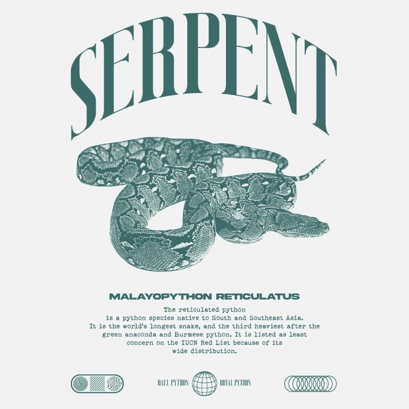 Reticulated Python Reptile Keeper Streetwear