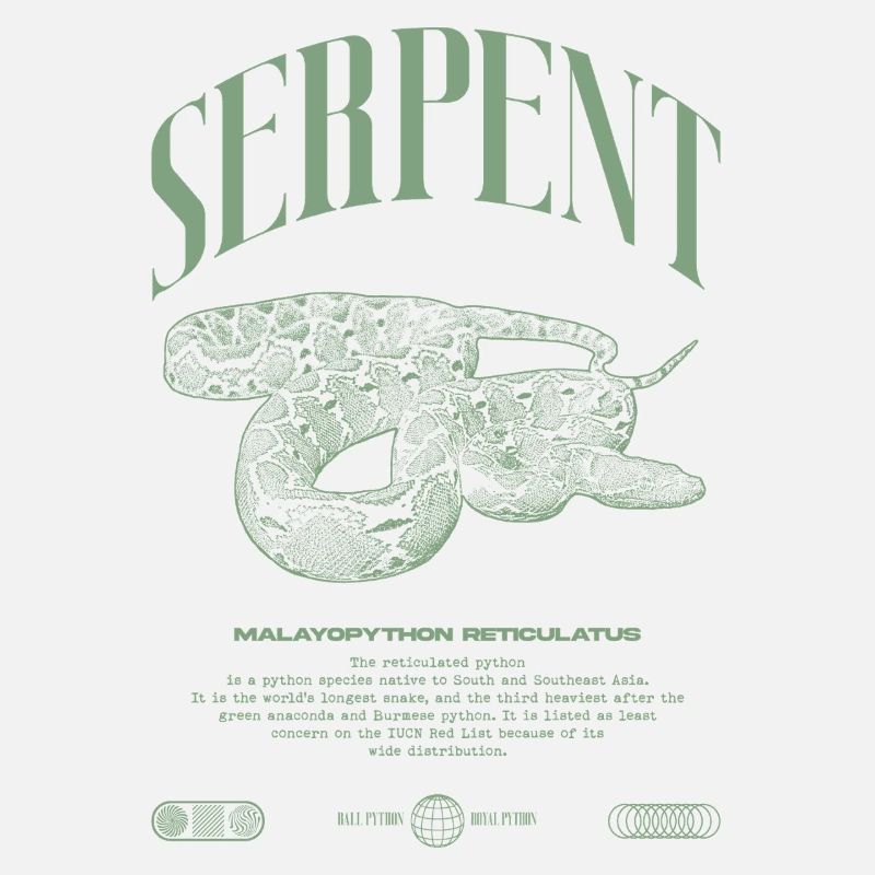 Gardien de reptiles python réticulé Streetwear