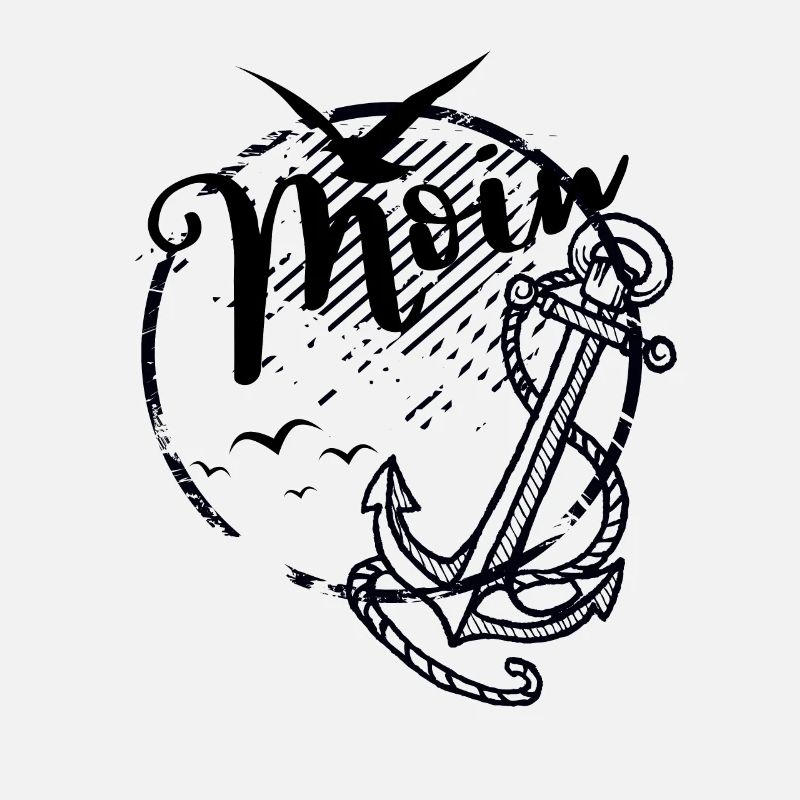 Moin Anker & Möwen Motiv