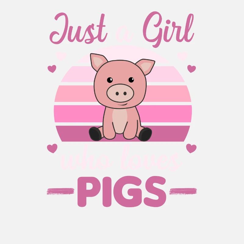 Nur ein Mädchen das Schweine liebt süßes Schwein
