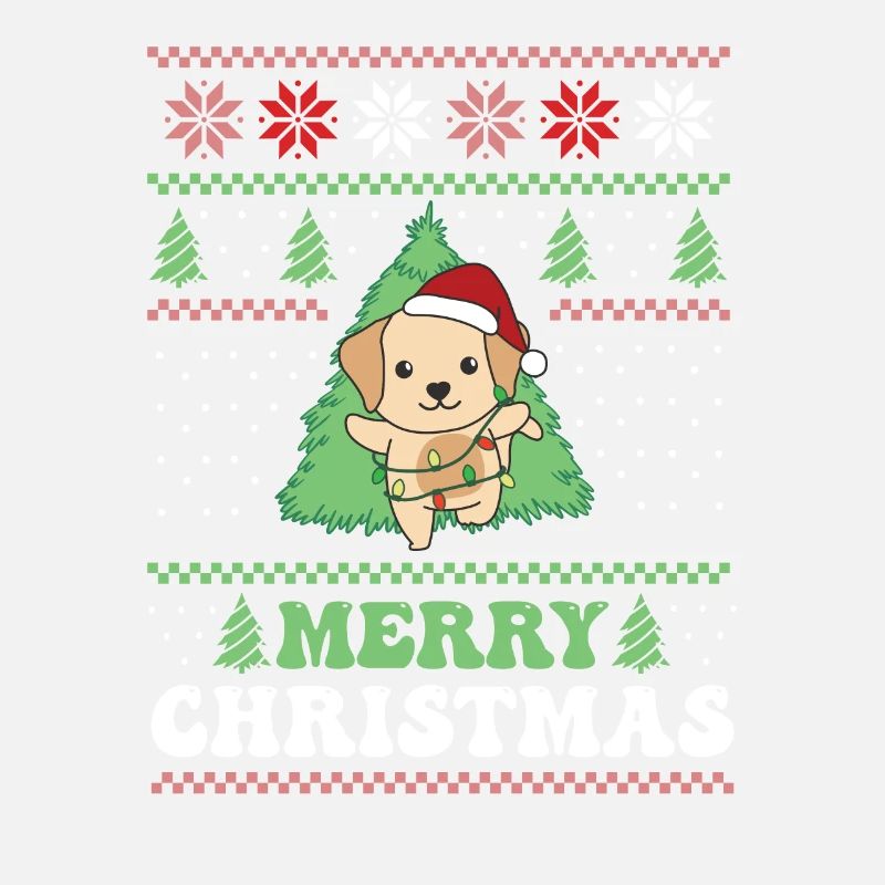 Joyeux Noël rétro moche Noël Labrador