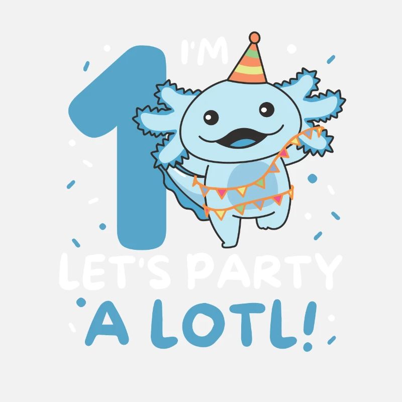 1. Geburtstag Axolotl ein Jahr alt süß Axolotls