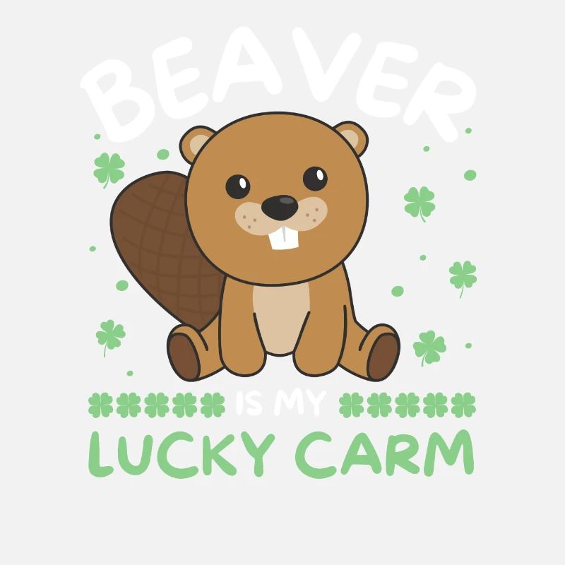Le castor est mon carm chanceux Clover St Patrick’s Day