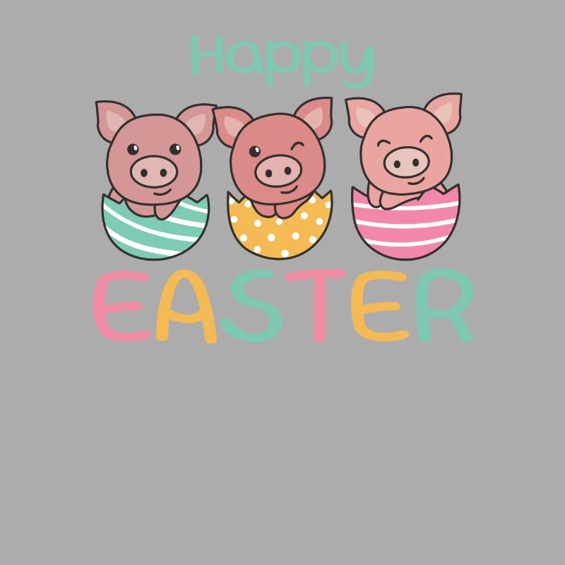 maiali dolci a Pasqua con uova di maiale di Pasqua