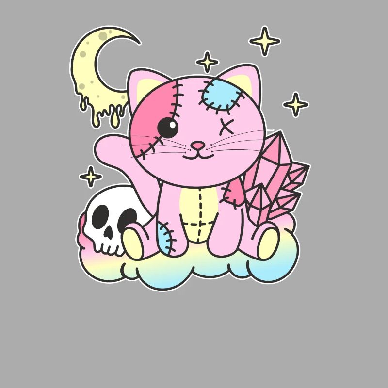 Kawaii Gothic Cat Pastel Gothic Goth