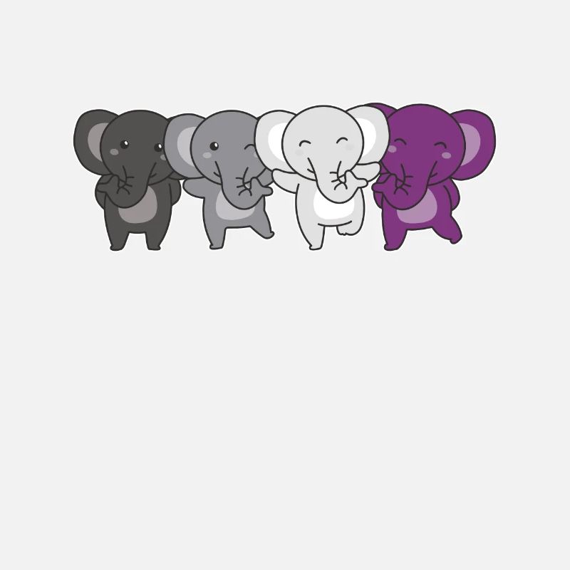 Asexué Drapeau Pride LGBTQ Éléphant