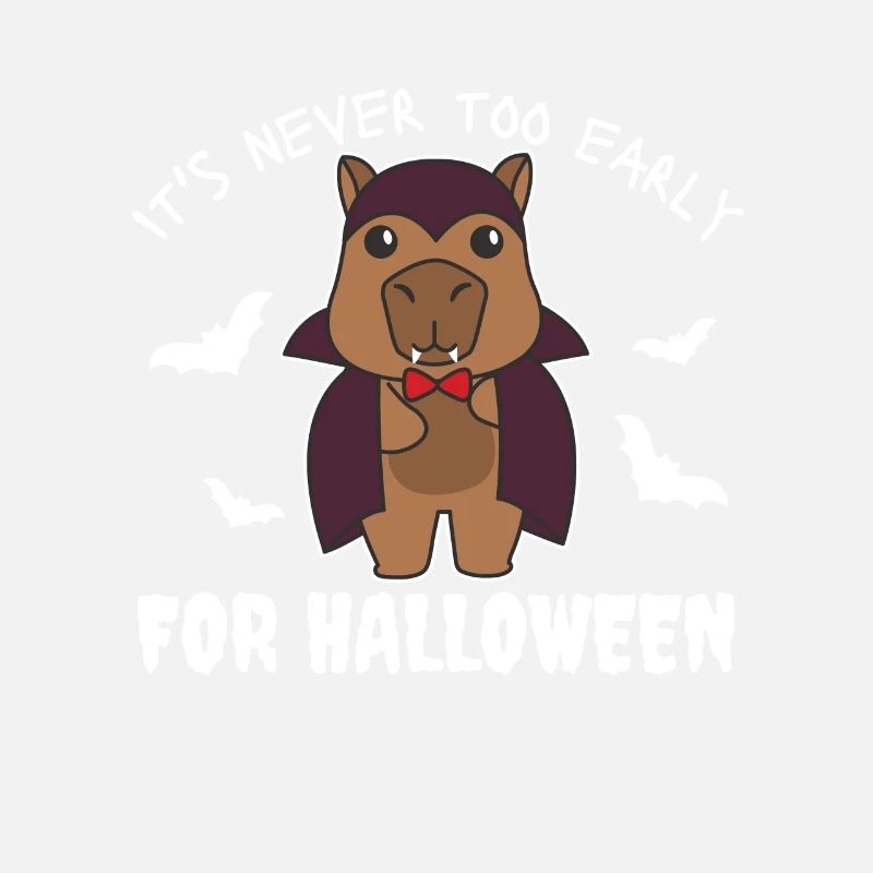 Capybara it's never too early for Halloween vampire