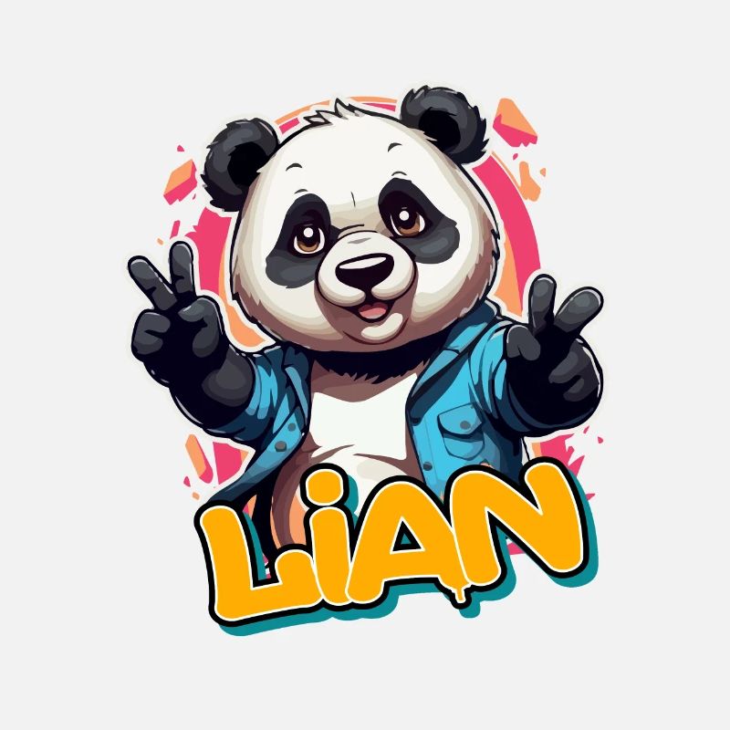 LIAN - Handsome boy name with cool panda