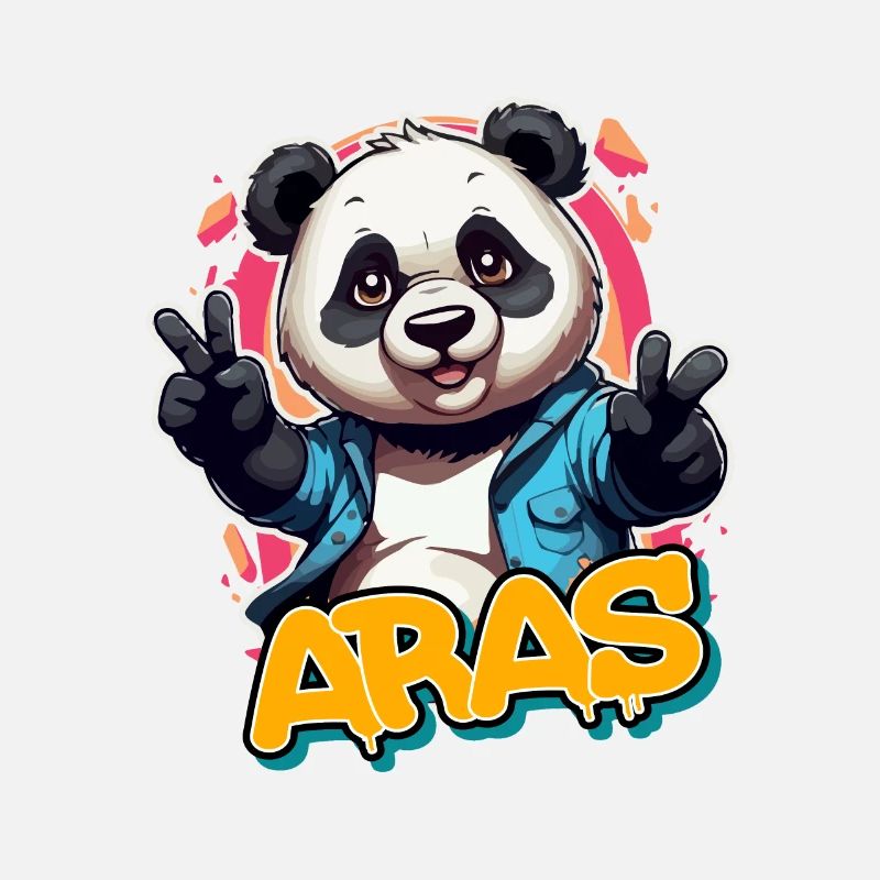 ARAS - Beau nom de garçon avec Cool Panda