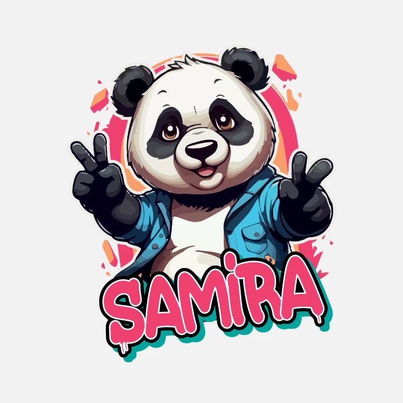 SAMIRA - Schöner Mädchen Name mit coolem PANDA