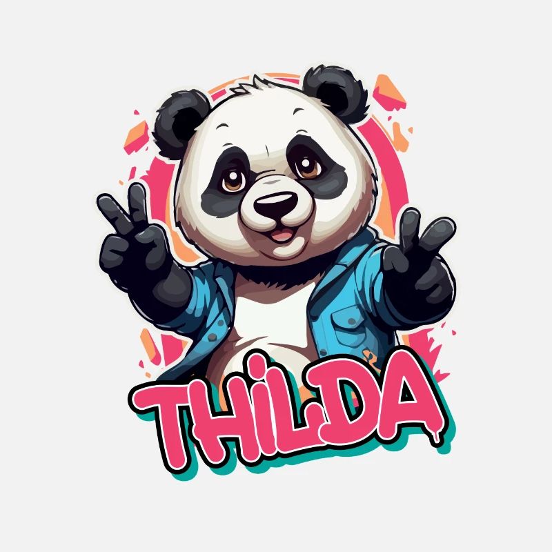 THILDA - Schöner Mädchen Name mit coolem Panda