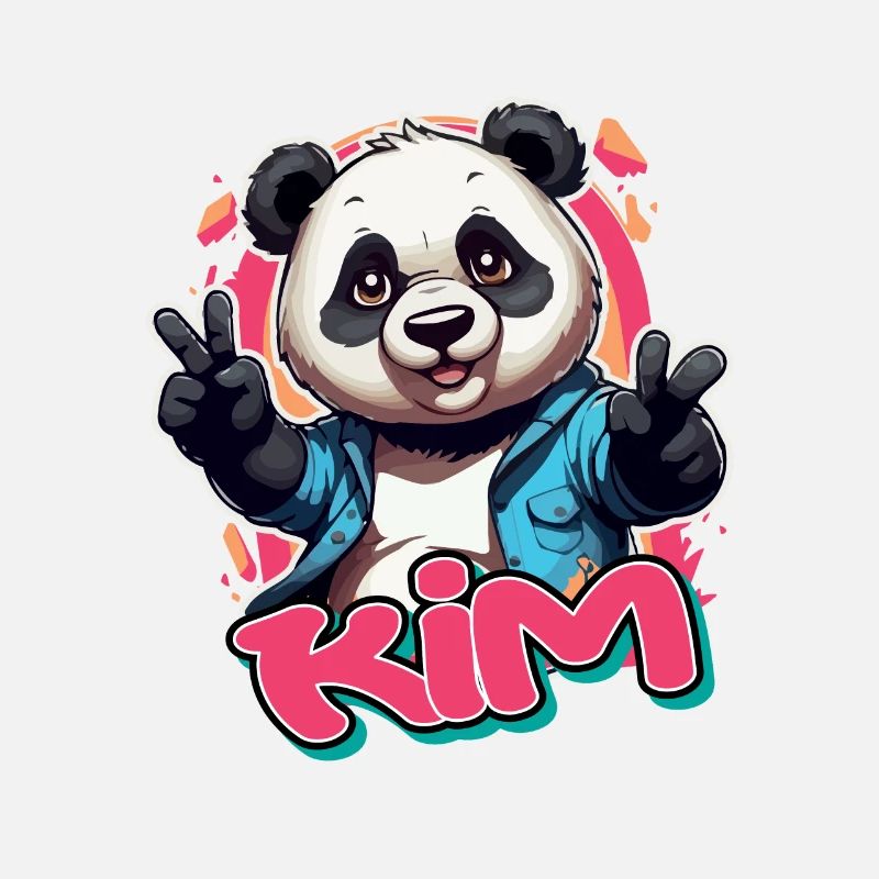 KIM - Schöner Mädchen Name mit coolem Panda