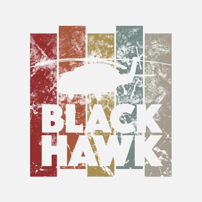 Vintage Helicopter Black Hawk Pilot - Retro