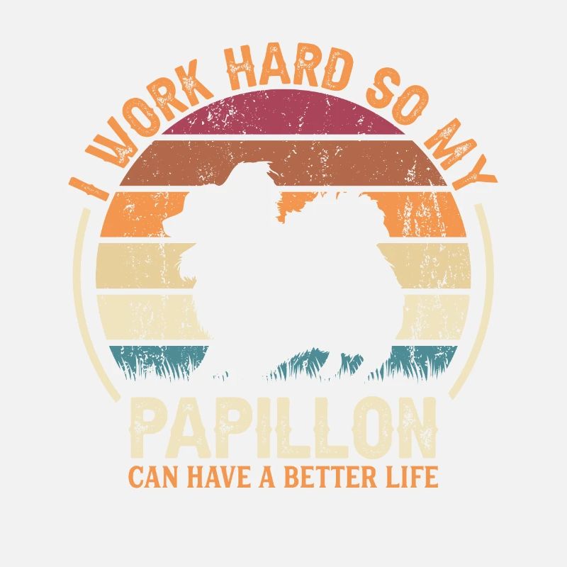 Work Hard - Retro Papillon