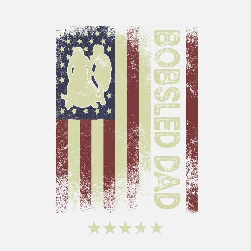 Drapeau américain des États-Unis - Papa de bobsleigh