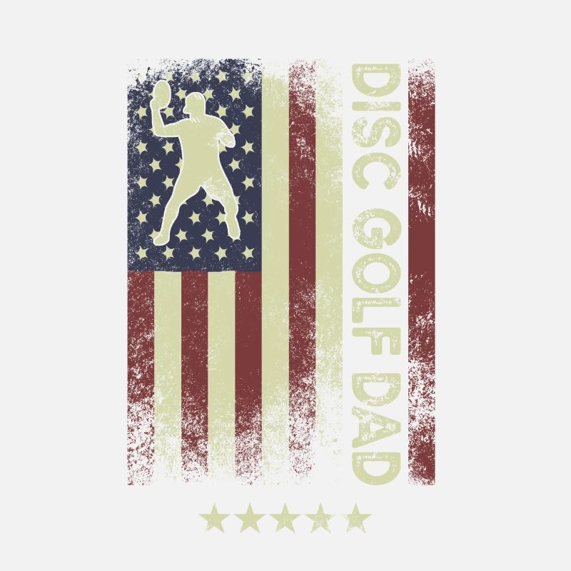 Drapeau américain - Disc Golf Dad