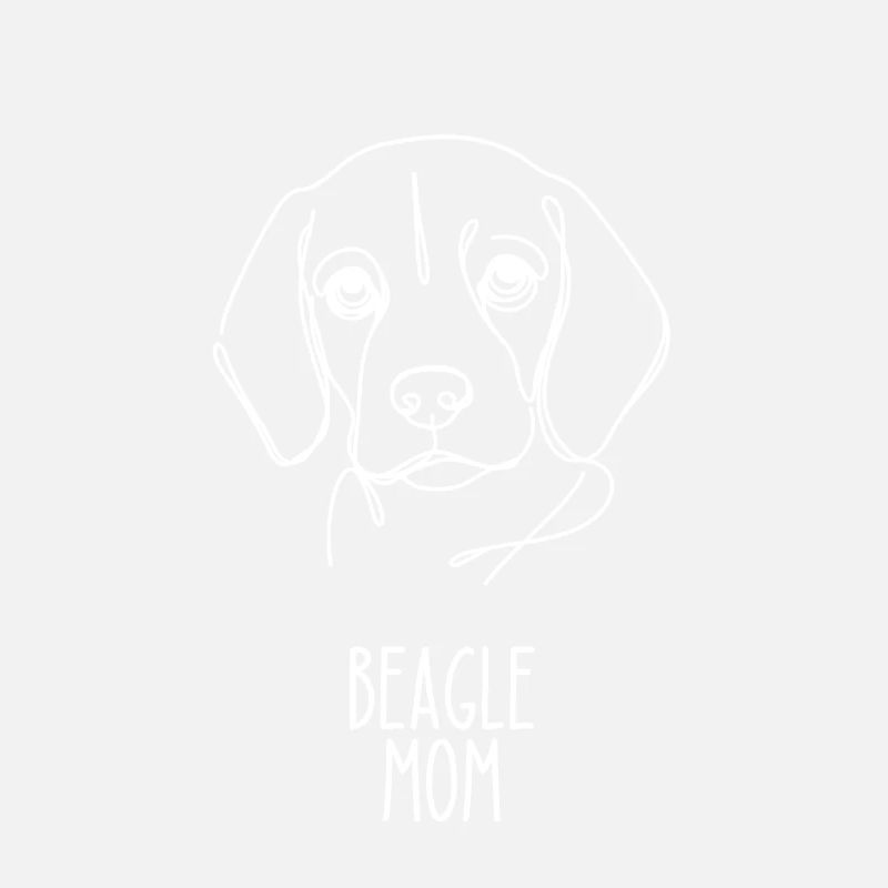 Maman au trait - Beagle