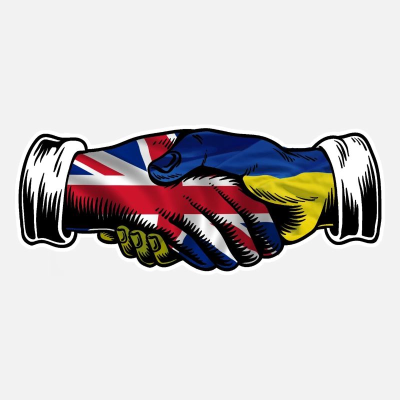 Ich stehe mit der Ukraine UK Britische Flagge