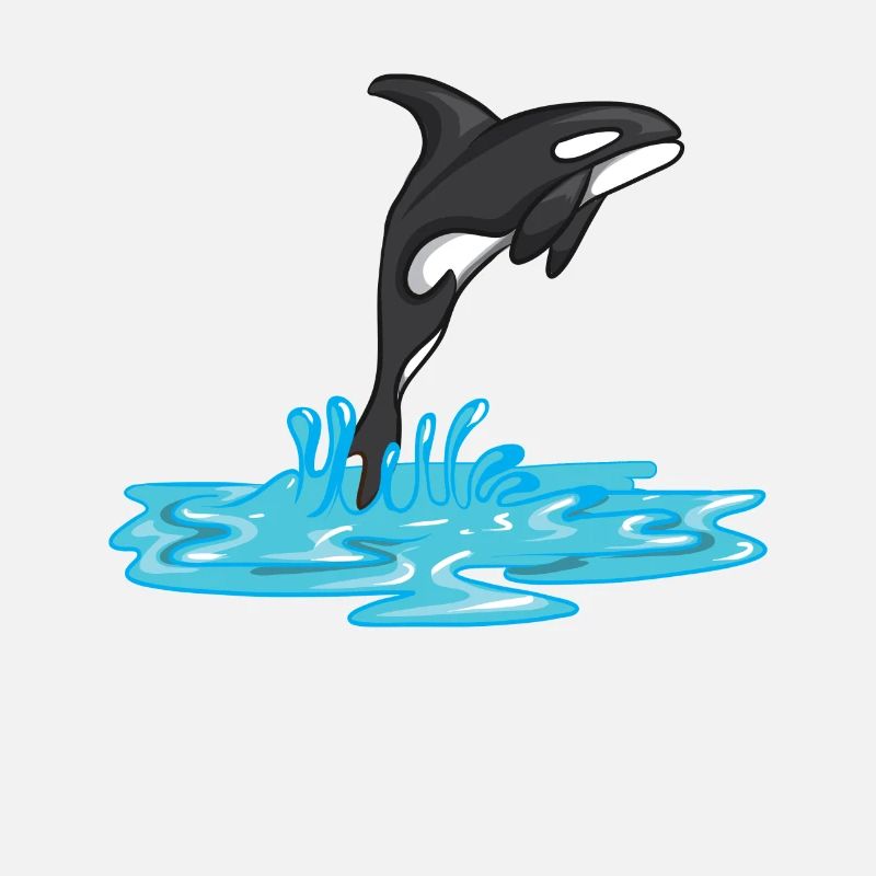 Aus Wasser Springender Orca Killer Wal Motive