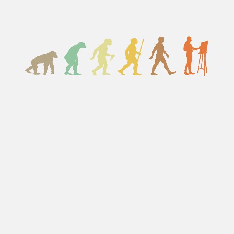 Malerei Retro Künstler Kunst Evolution Farbpalette
