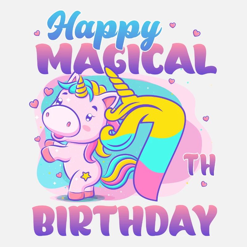 Joyeux 7ème anniversaire Licorne