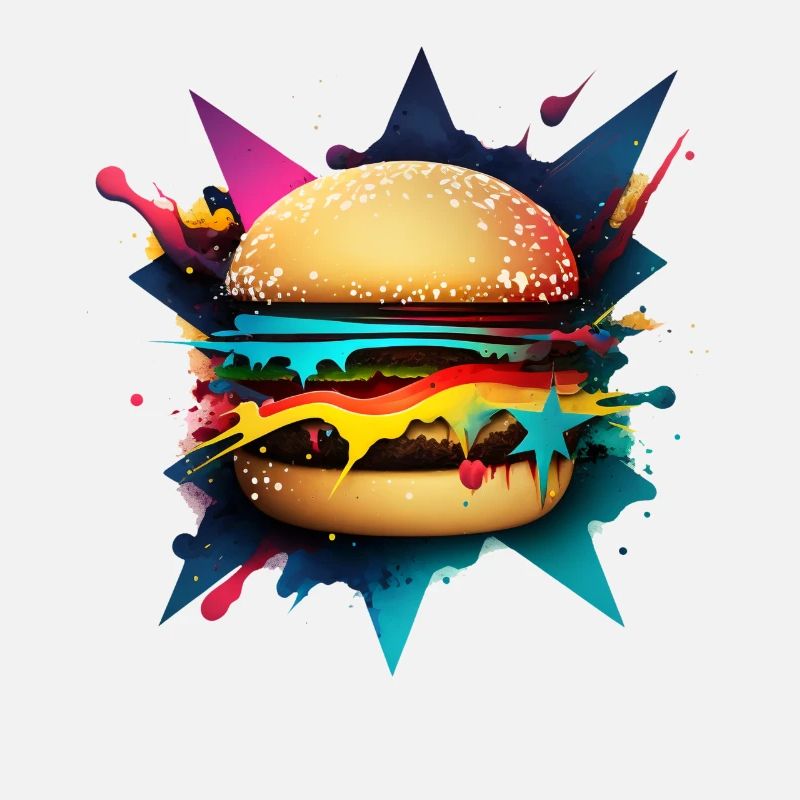 Cheeseburger in einzigartiger Form und Design