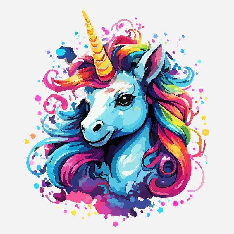 Einhorn bunt Regenbogen Pony Pferd