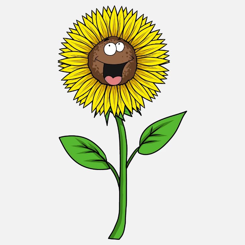 Sunflower face friendly cute