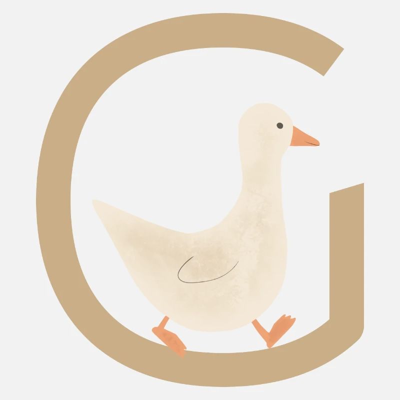 G - GANS - ABC, Alphabet, Buchstabe, Tier, Name