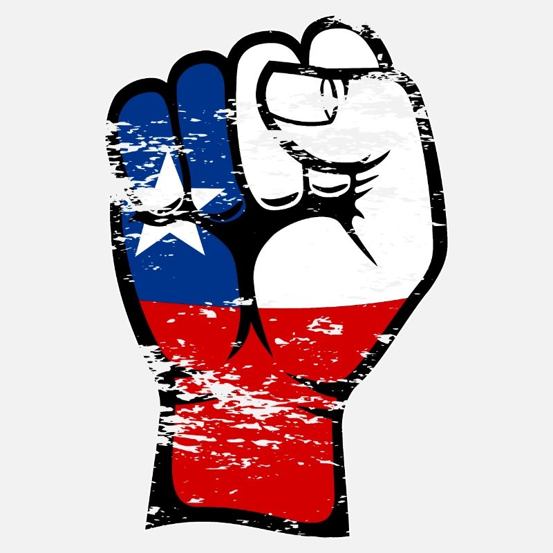 Drapeau du Chili poing icône de main utilisée