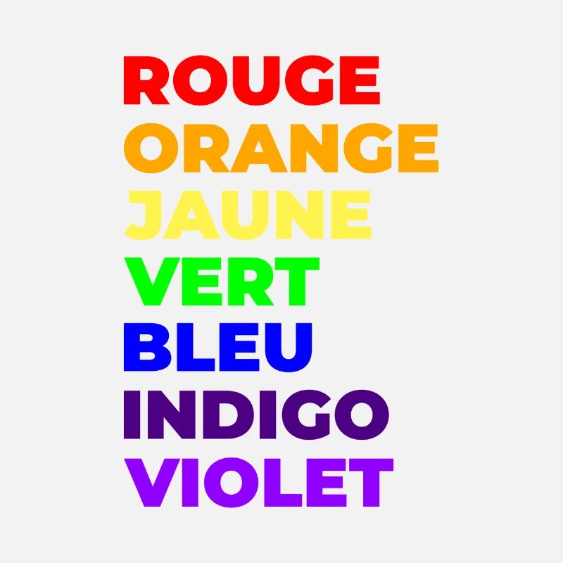 Couleurs de l'arc en ciel