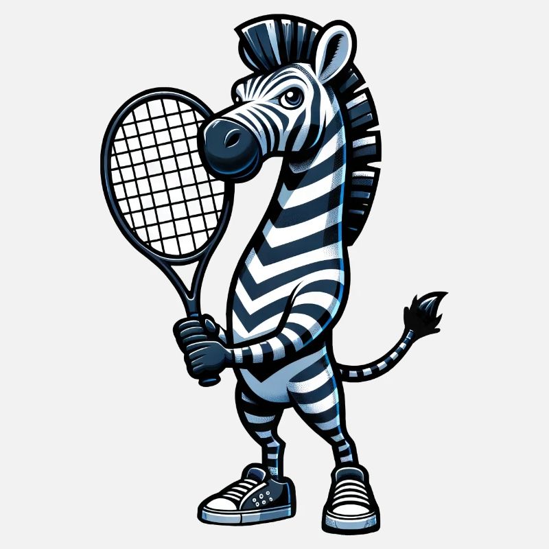 Zebra Tennis Pro - Sur le court à rayures.