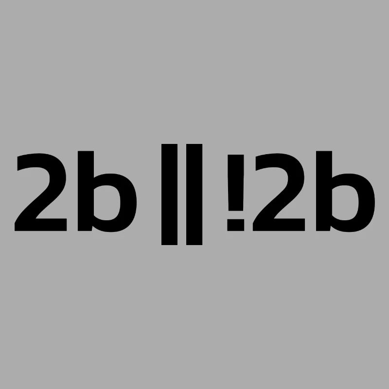 To be or not to be ? Funny Programmer Programer