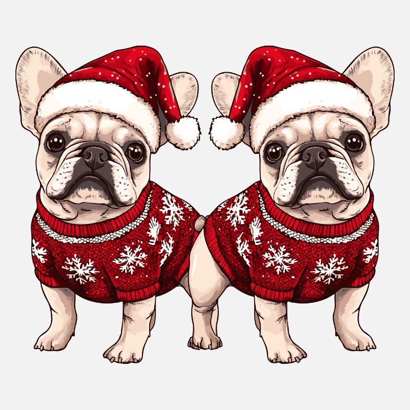 Equipe de Noël du Chien Buldog Français