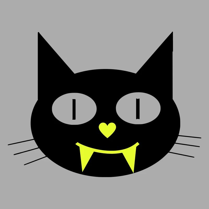Chat vampire d’Halloween avec des chiens