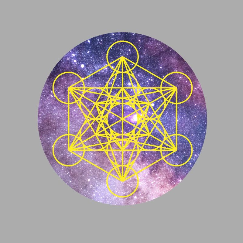Metatron Cube on a space background