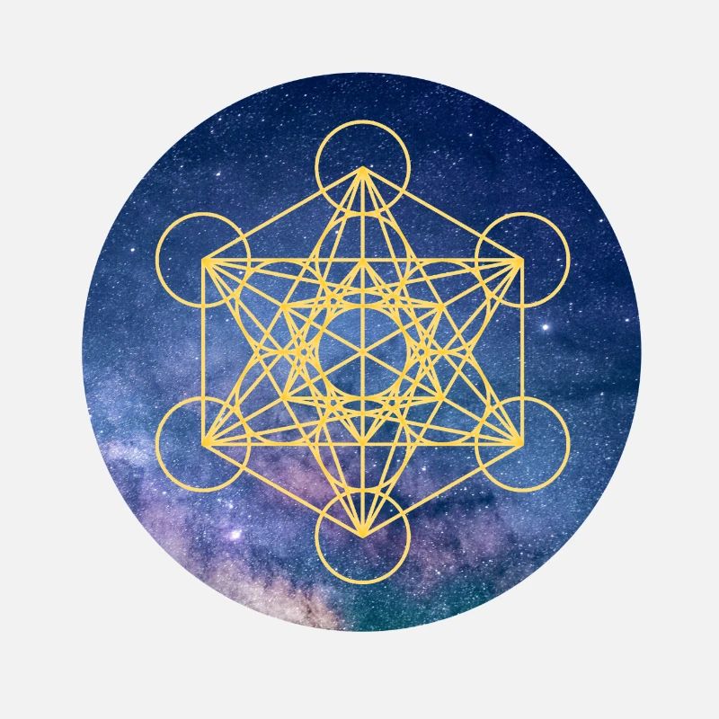 Metatron Cube on space background