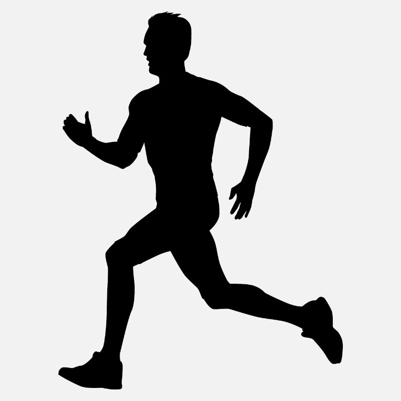Coureur, jogging, silhouette