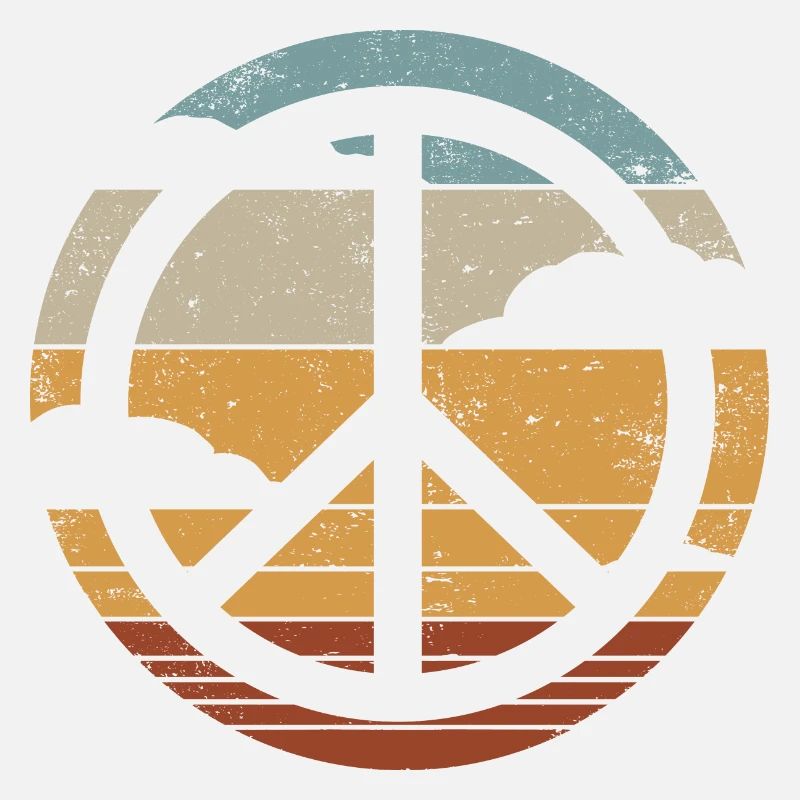 Friedenszeichen Retro Design Peace Zeichen